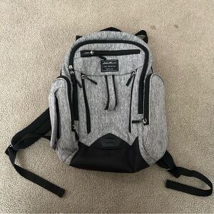 Eddie Bauer Heathered Gray and Black Backpack (excellent condition)